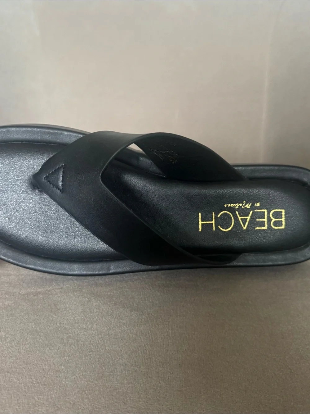 BEACH by Matisse Black Platform Flip Flop Sandals